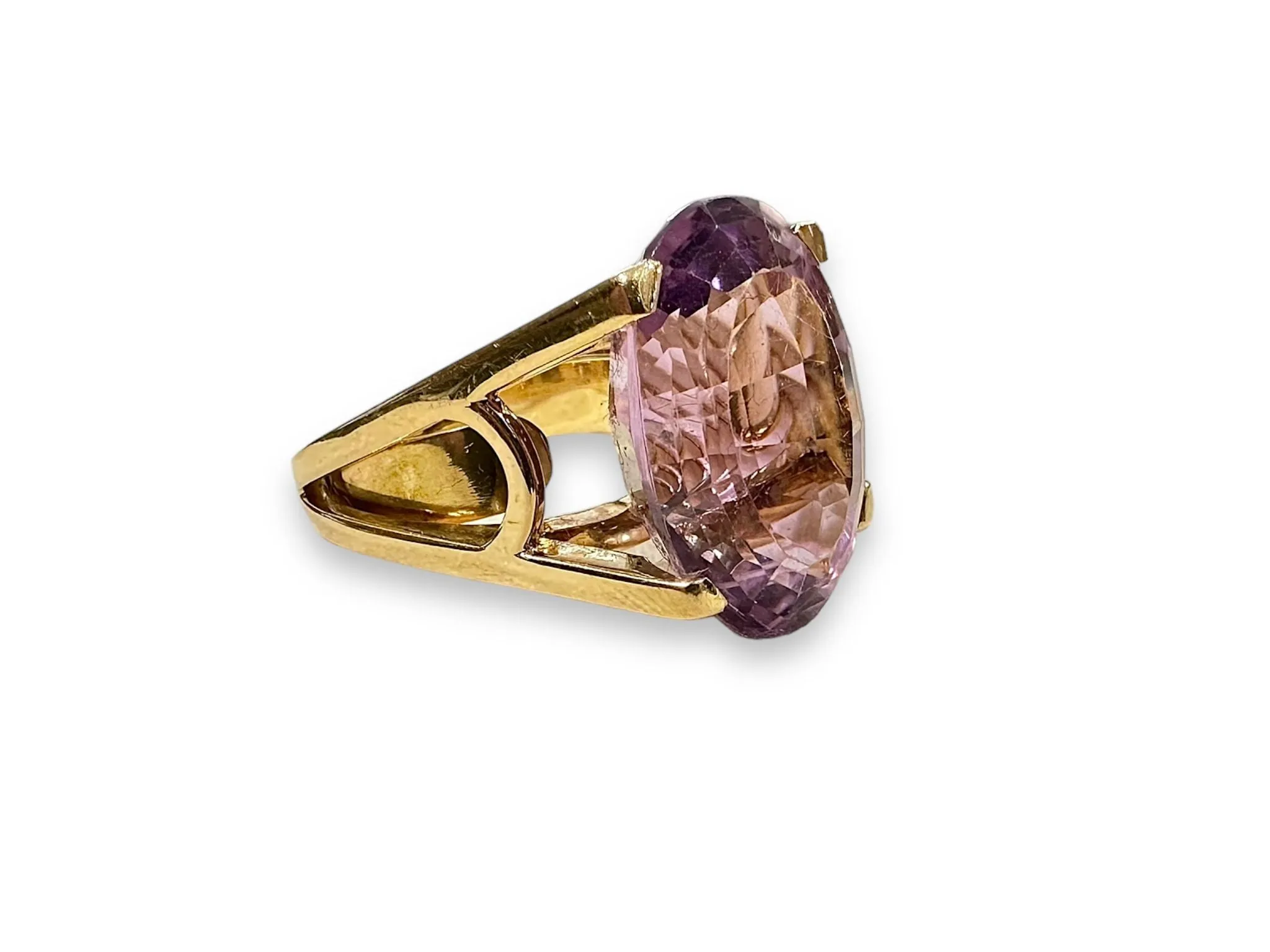 Bague en or jaune et améthyste sold by 58 Facettes product image thumbnail 4