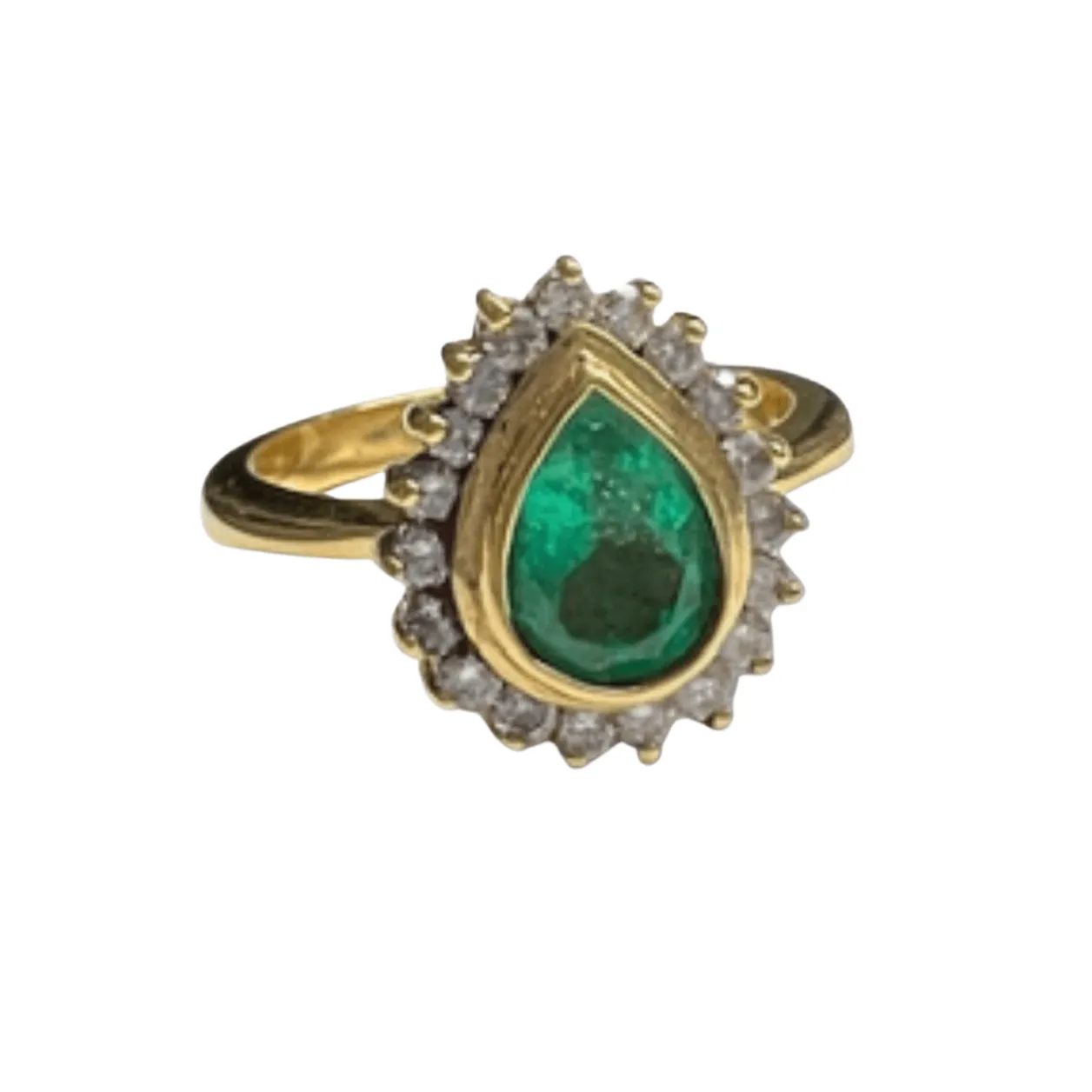 Bague contemporaine en or 18 ct avec émeraudes et diamants sold by 58 Facettes