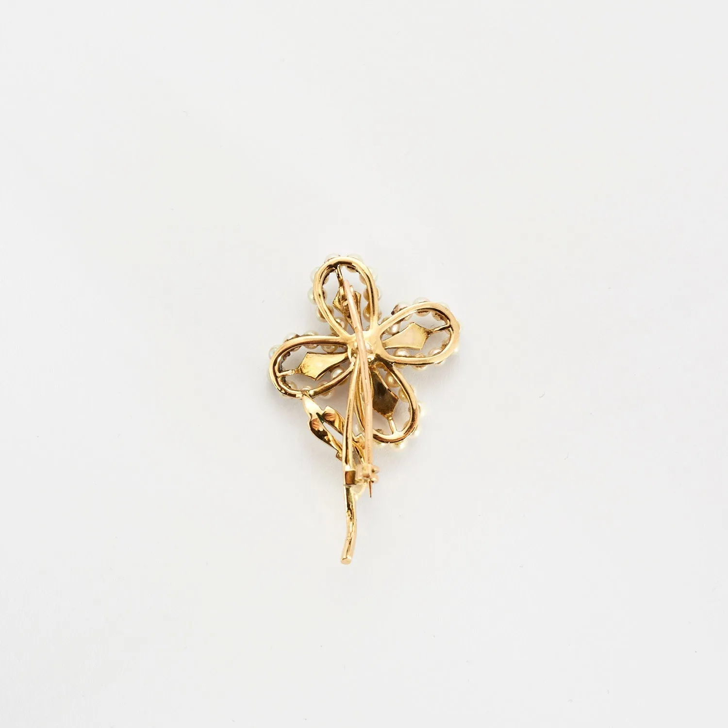 Broche or et diamant et perle sold by 58 Facettes product image thumbnail 4