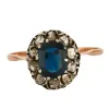 Bague marguerite saphir et diamants sold by 58 Facettes
