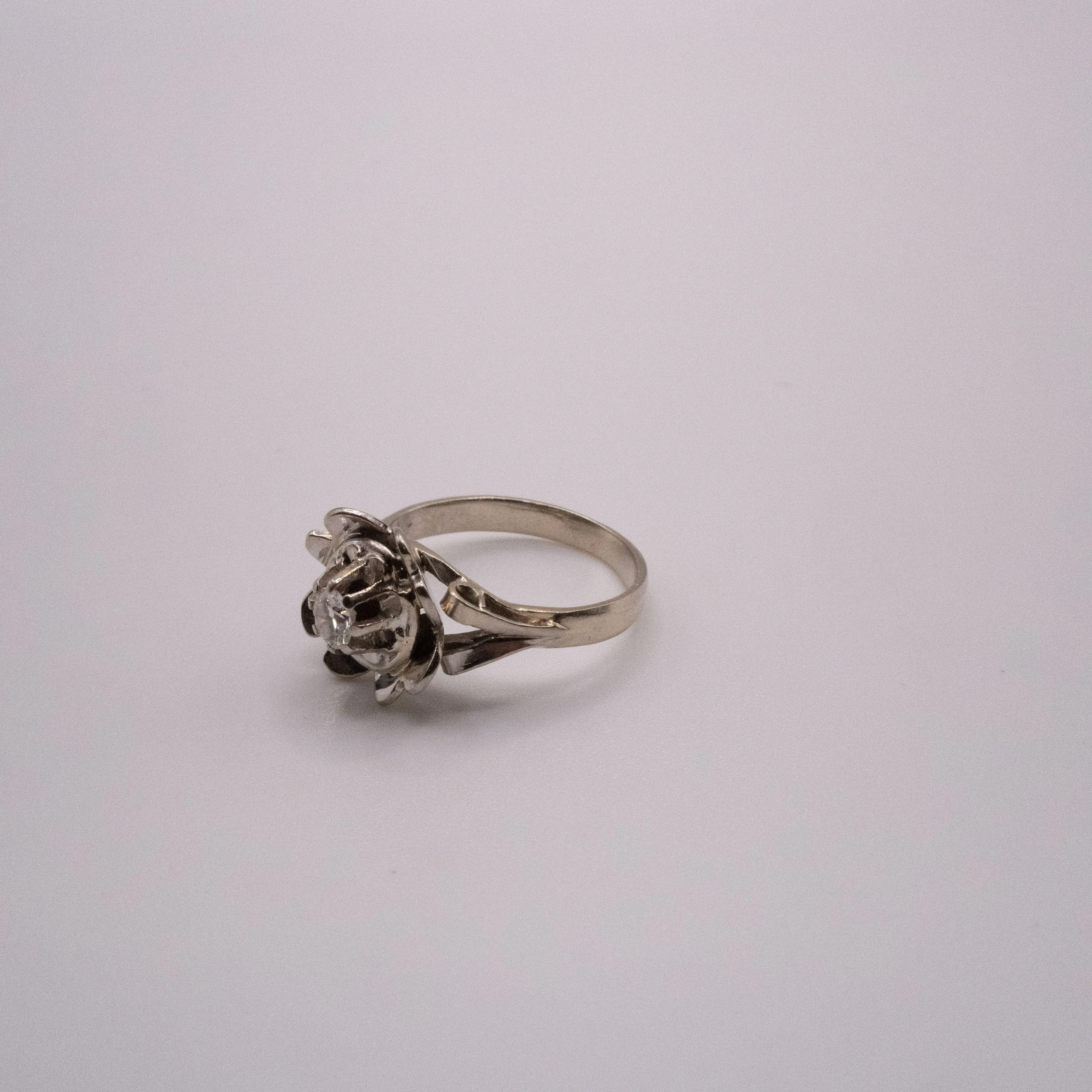 Solitaire Fleur Or Blanc 18k Diamant sold by 58 Facettes product image thumbnail 2