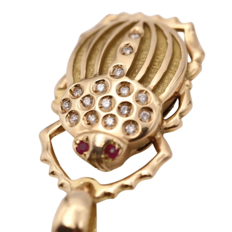 Pendentif scarabée en or 18 carats et diamants sold by 58 Facettes