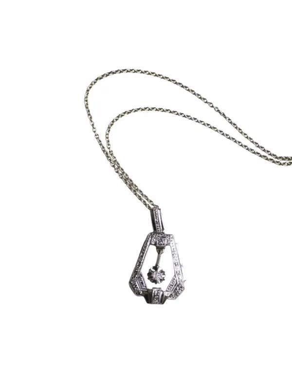 Pendentif collier Art Déco diamants sold by 58 Facettes