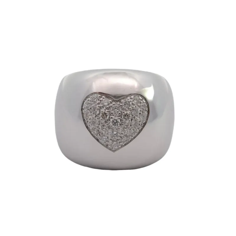 POIRAY - Bague Heart sertie de diamants sold by 58 Facettes