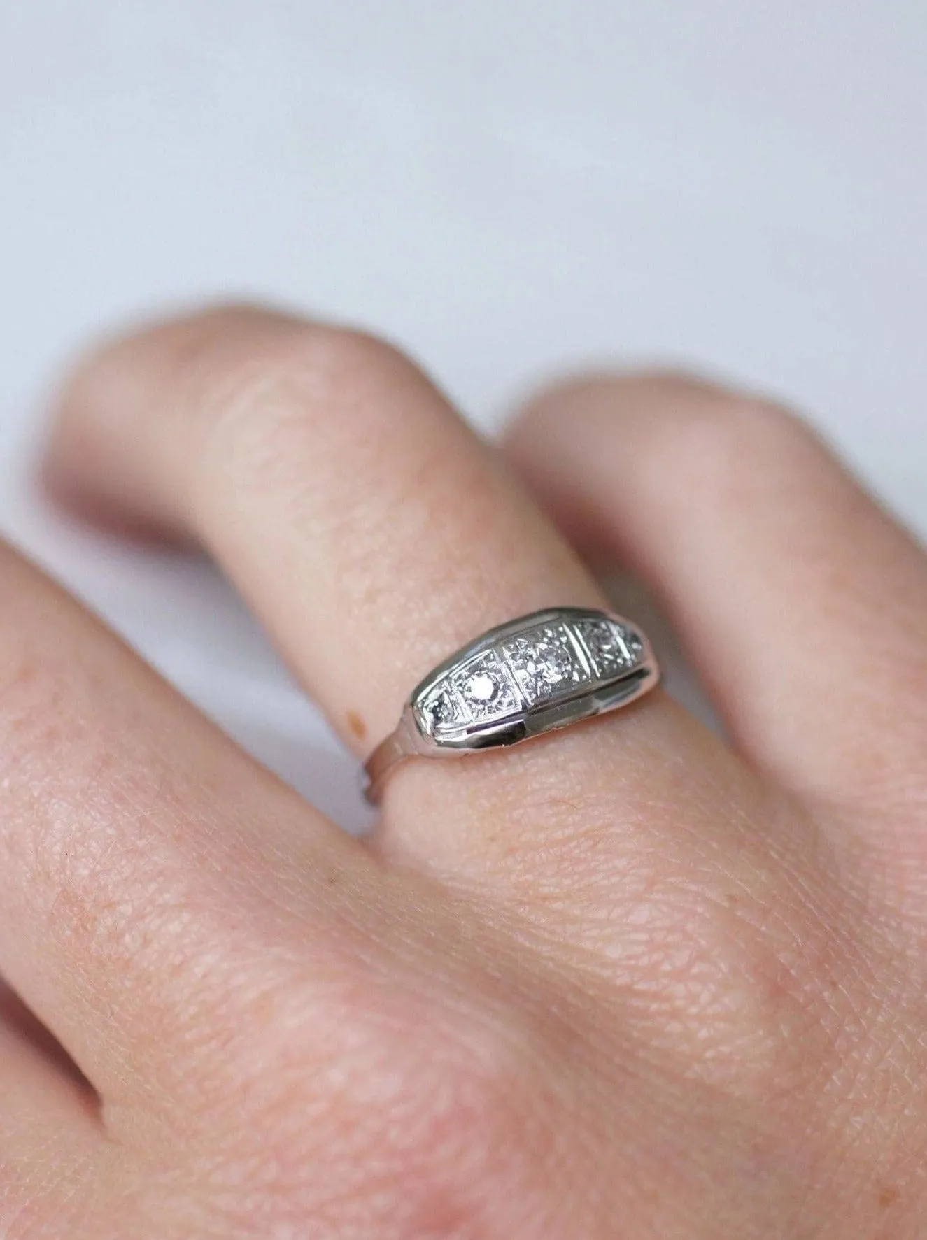 Bague bandeau diamants Art Déco sold by 58 Facettes product image thumbnail 3