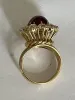 Bague or jaune rubis cabochon diamants sold by 58 Facettes