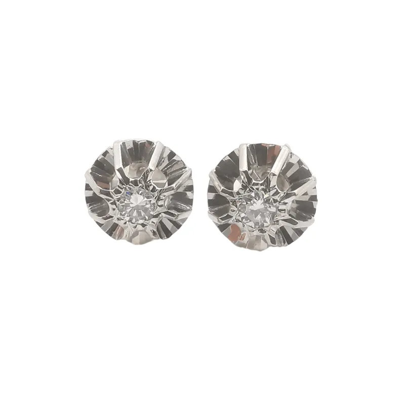 Boucles d'oreilles or blanc et diamant sold by 58 Facettes