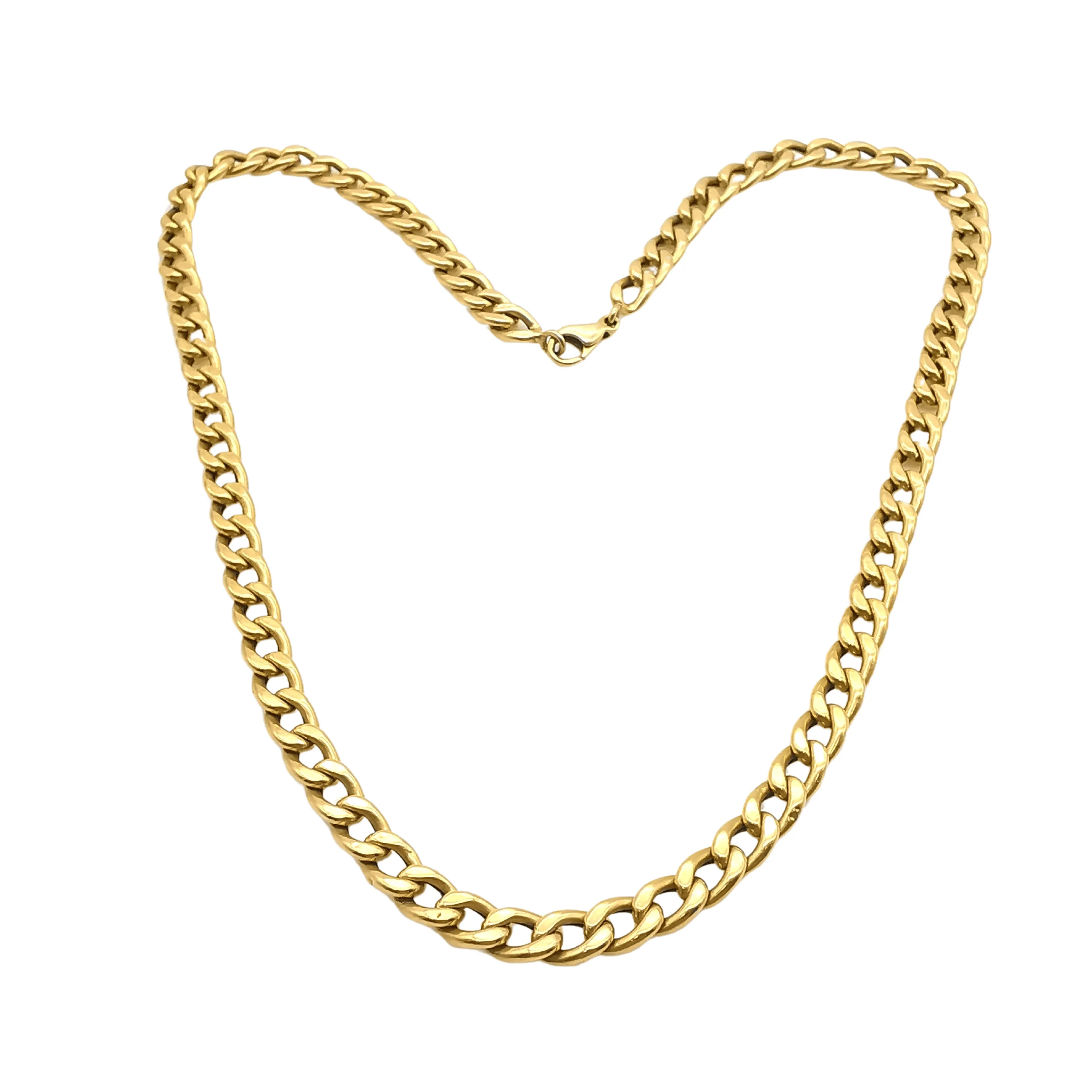 Collier maille gourmette en or jaune sold by 58 Facettes