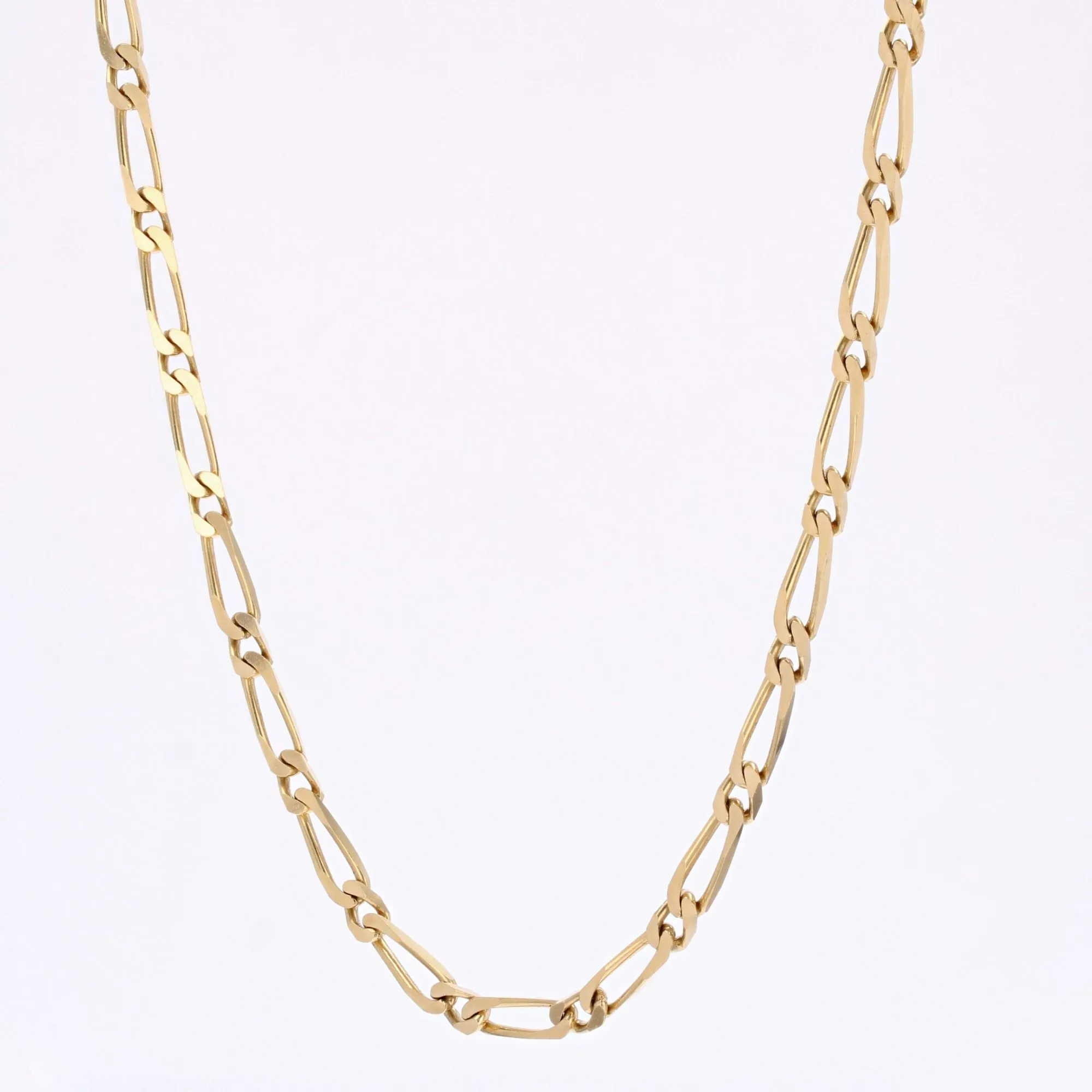 Chaine or jaune massive gourmette alternée limée sold by 58 Facettes product image thumbnail 4