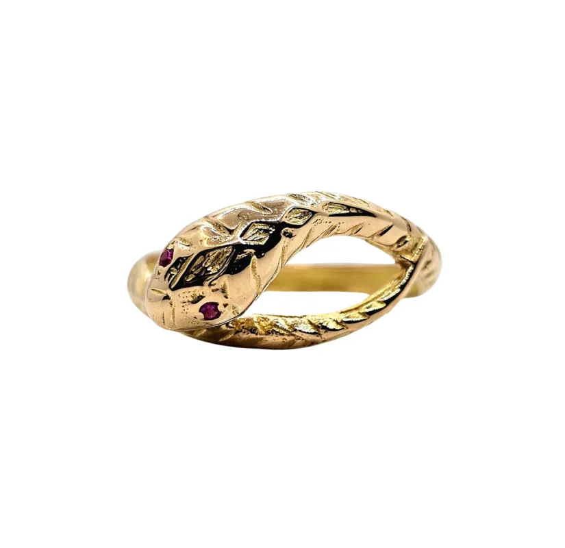 Bague serpent or rose sold by 58 Facettes