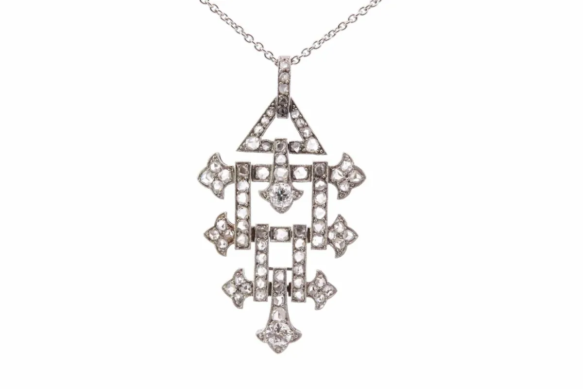 Pendentif Art Déco Platine Diamants sold by 58 Facettes
