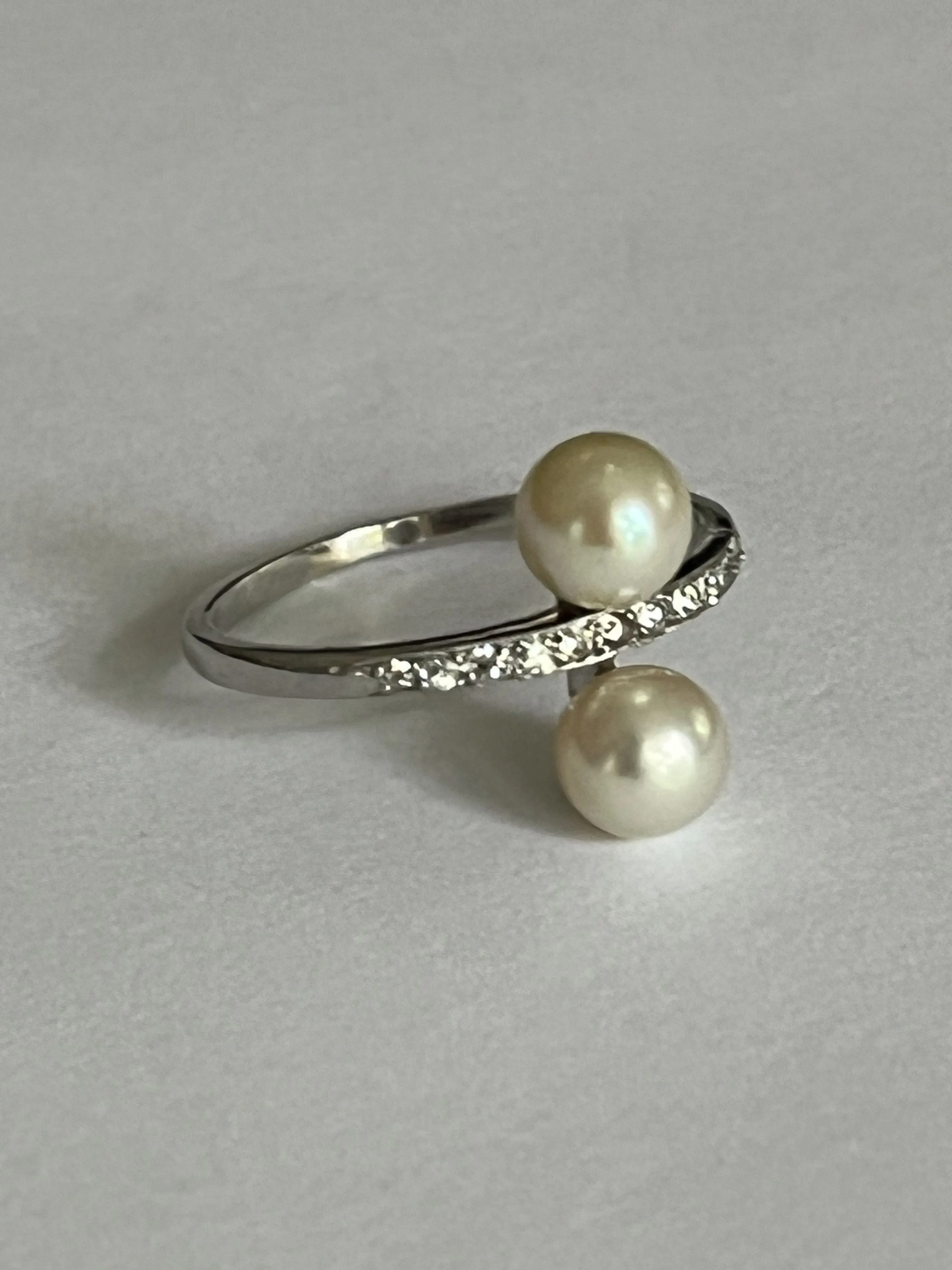 Bague Platine Perles Diamants sold by 58 Facettes product image thumbnail 4