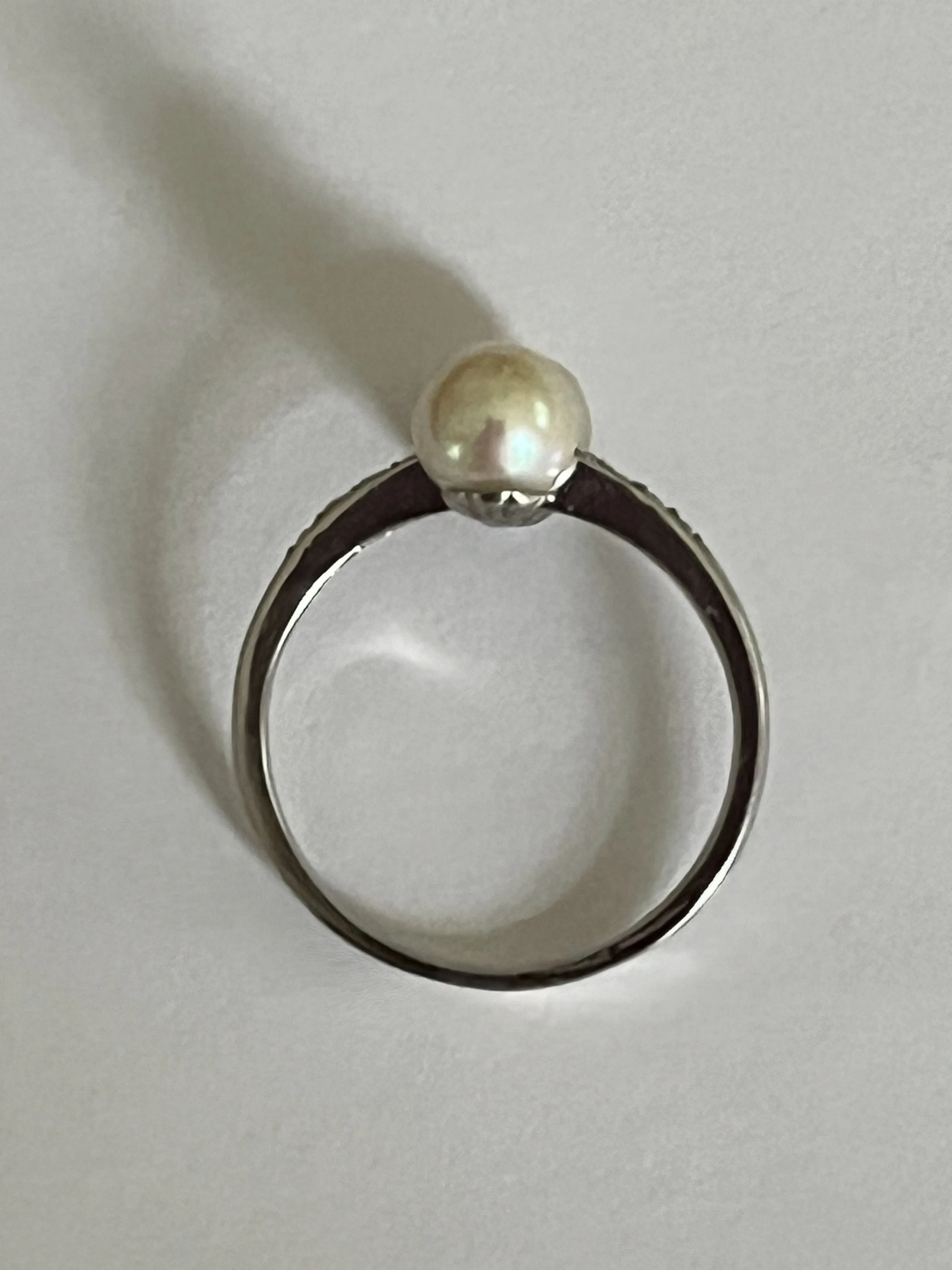 Bague Platine Perles Diamants sold by 58 Facettes product image thumbnail 5