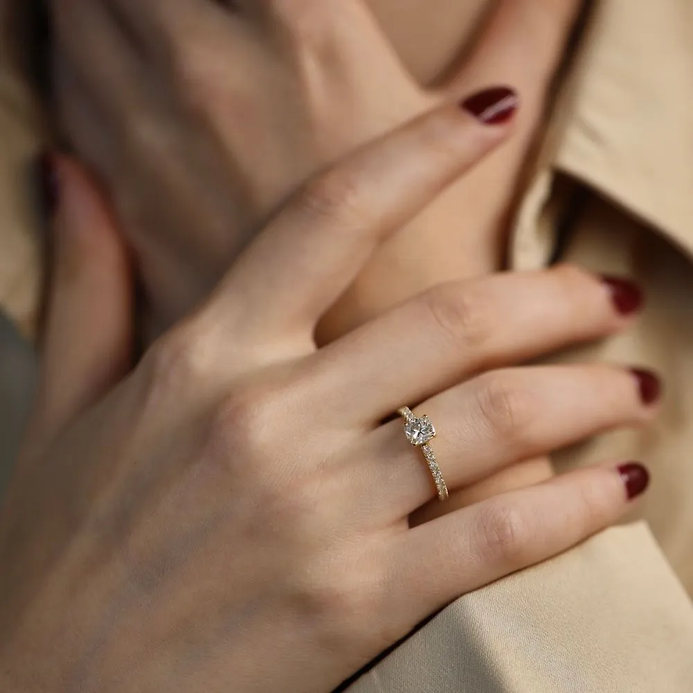 Solitaire diamant coussin en or jaune sold by 58 Facettes product image thumbnail 2