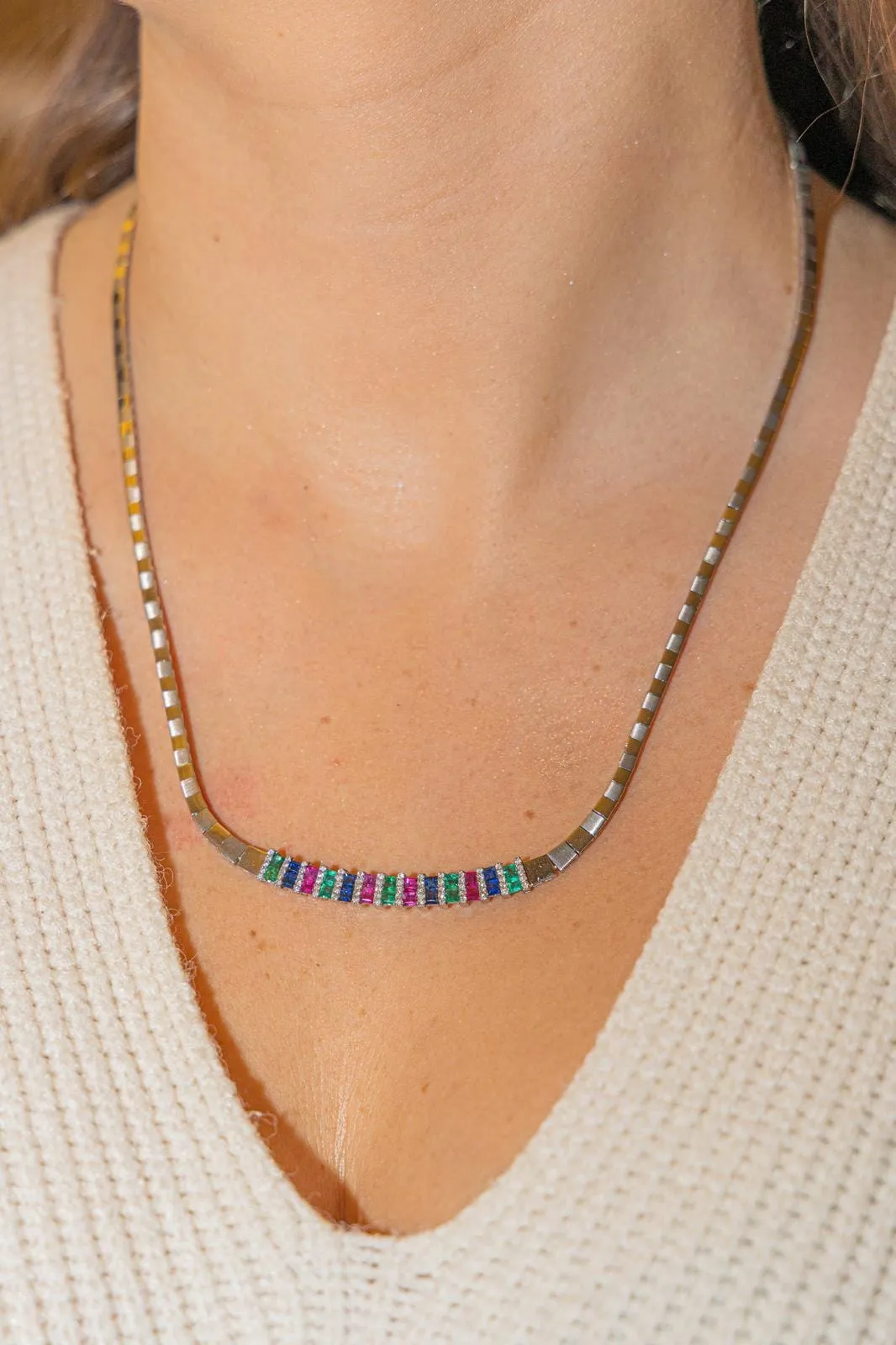 Collier Or blanc Emeraude sold by 58 Facettes product image thumbnail 2