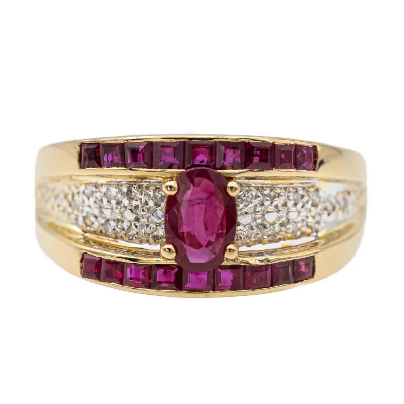 Bague Or jaune Rubis sold by 58 Facettes