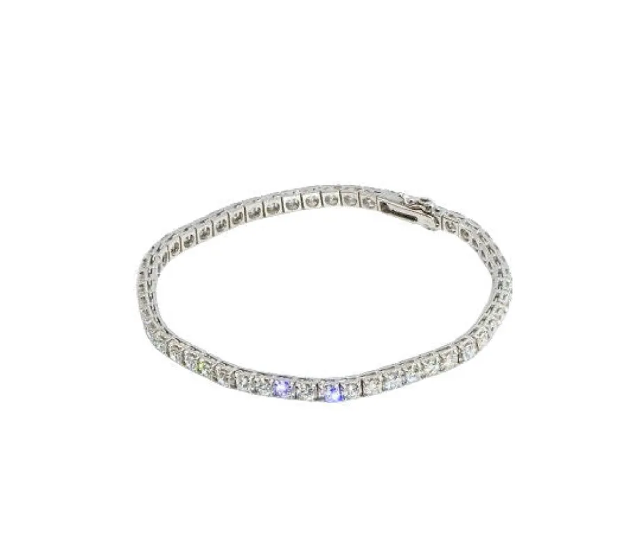 Bracelet tennis en or blanc 18 carats et diamants made by 58 Facettes