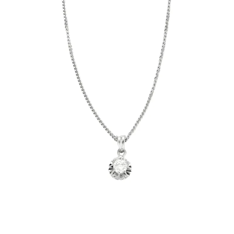 Collier Pendentif Or Blanc & Diamant sold by 58 Facettes