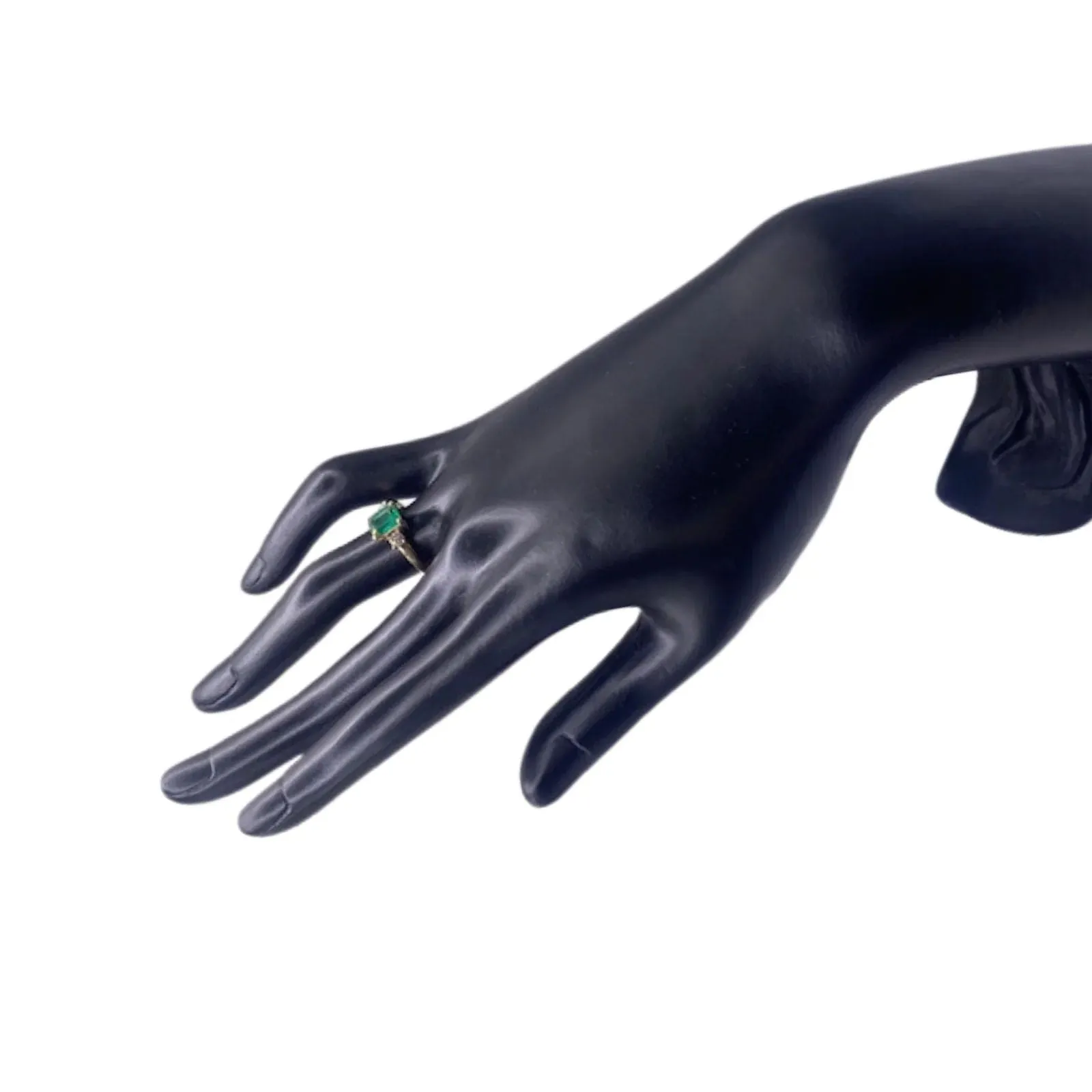 Bague Trilogie Or Jaune Émeraude & Diamants sold by 58 Facettes product image thumbnail 2