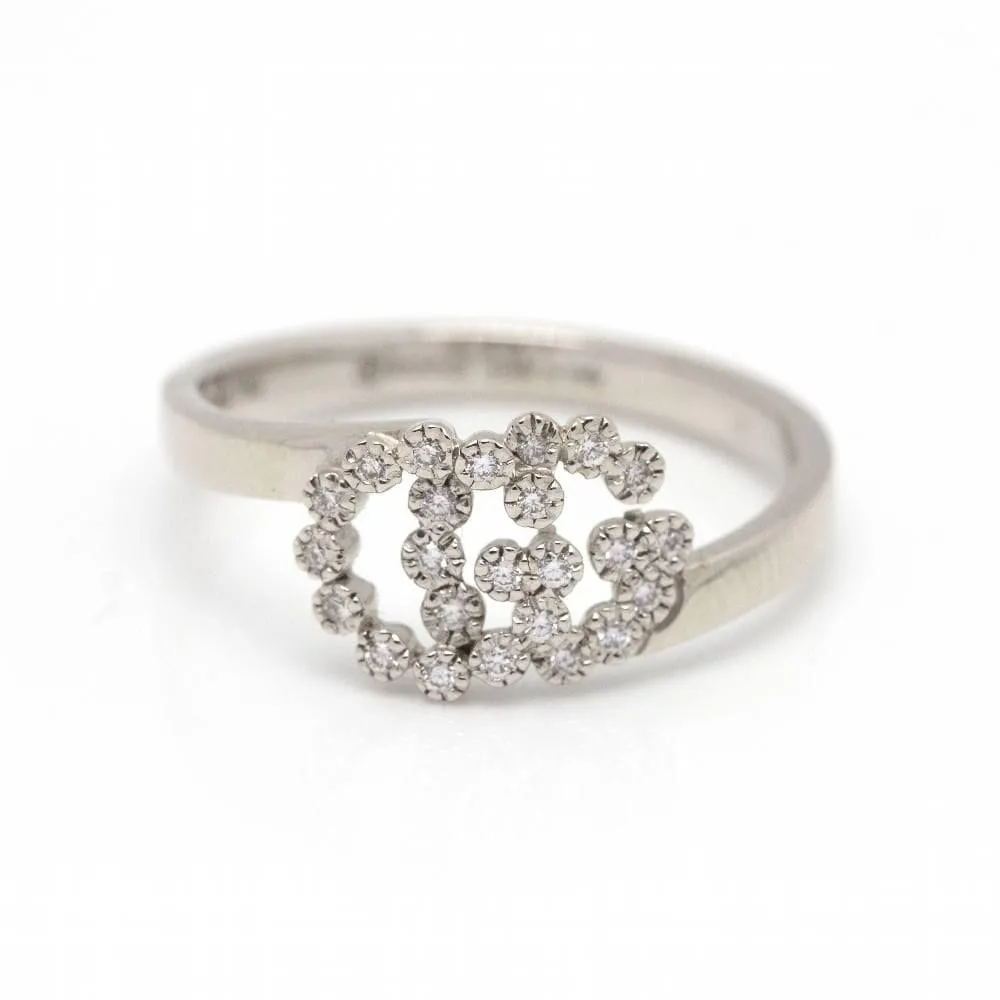 GUCCI - Bague Or blanc Diamants sold by 58 Facettes