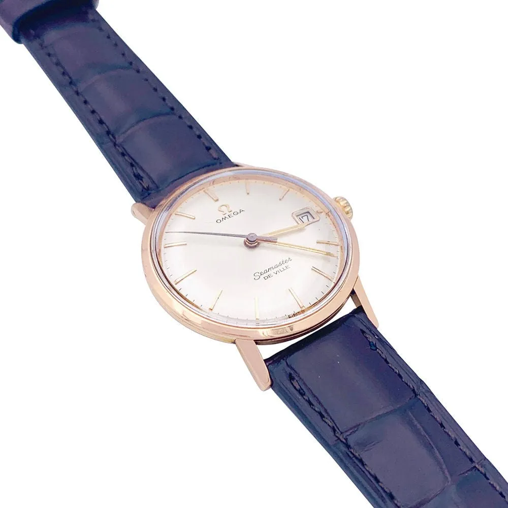 Montre Omega, "Seamaster De Ville", or rose, cuir. sold by 58 Facettes product image thumbnail 4
