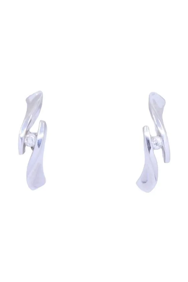 Boucles d'oreilles modernes diamants sold by 58 Facettes