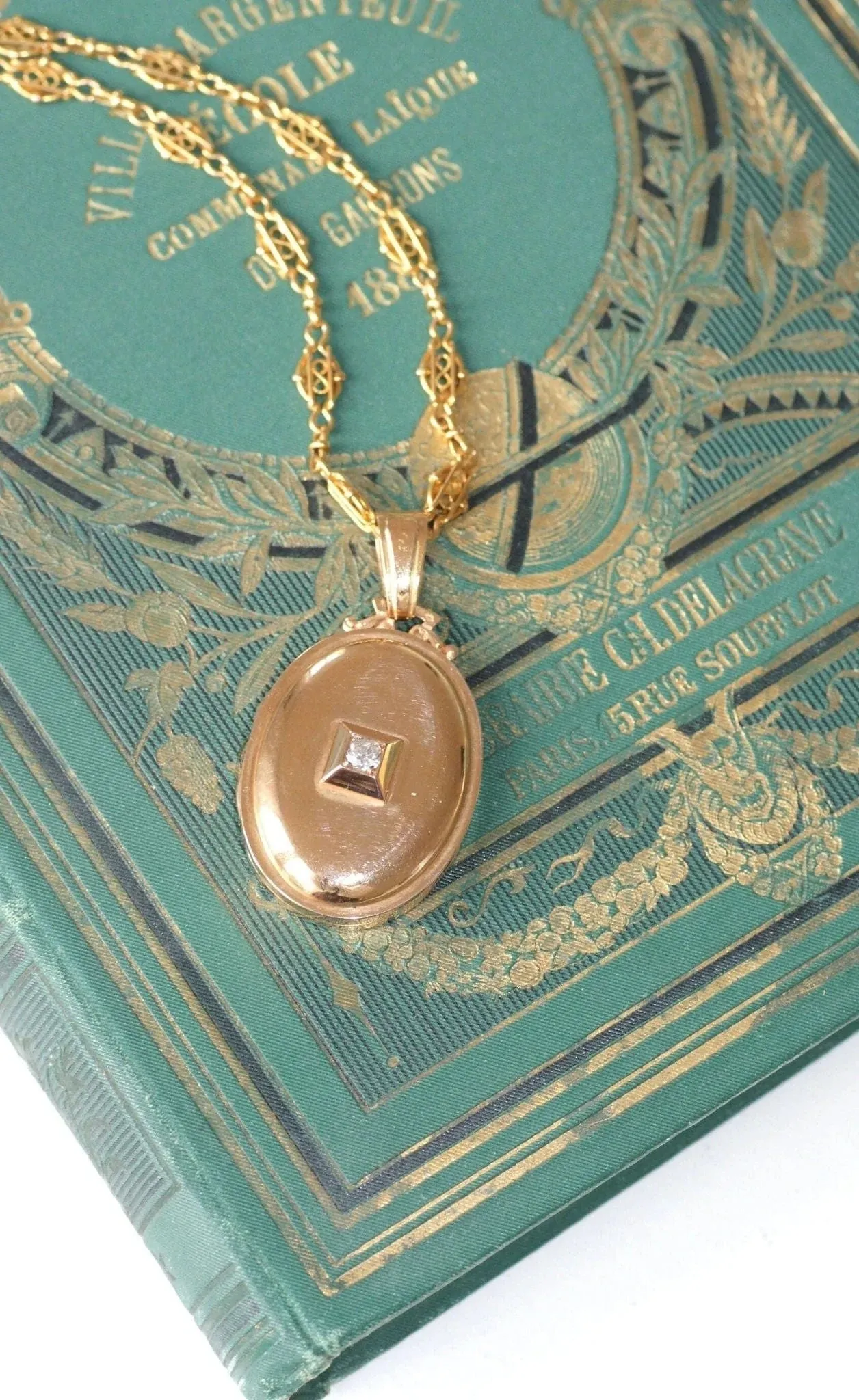 Médaillon ancien or rose et diamant sold by 58 Facettes product image thumbnail 4