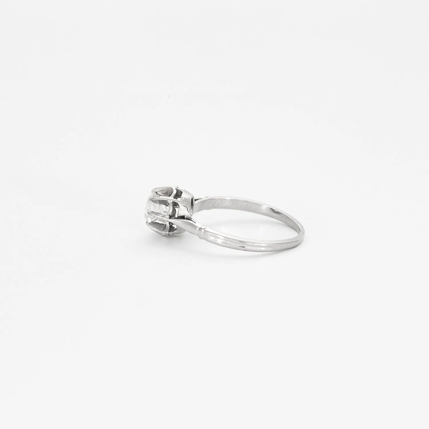 Bague solitaire en platine et or gris avec diamant sold by 58 Facettes product image thumbnail 5