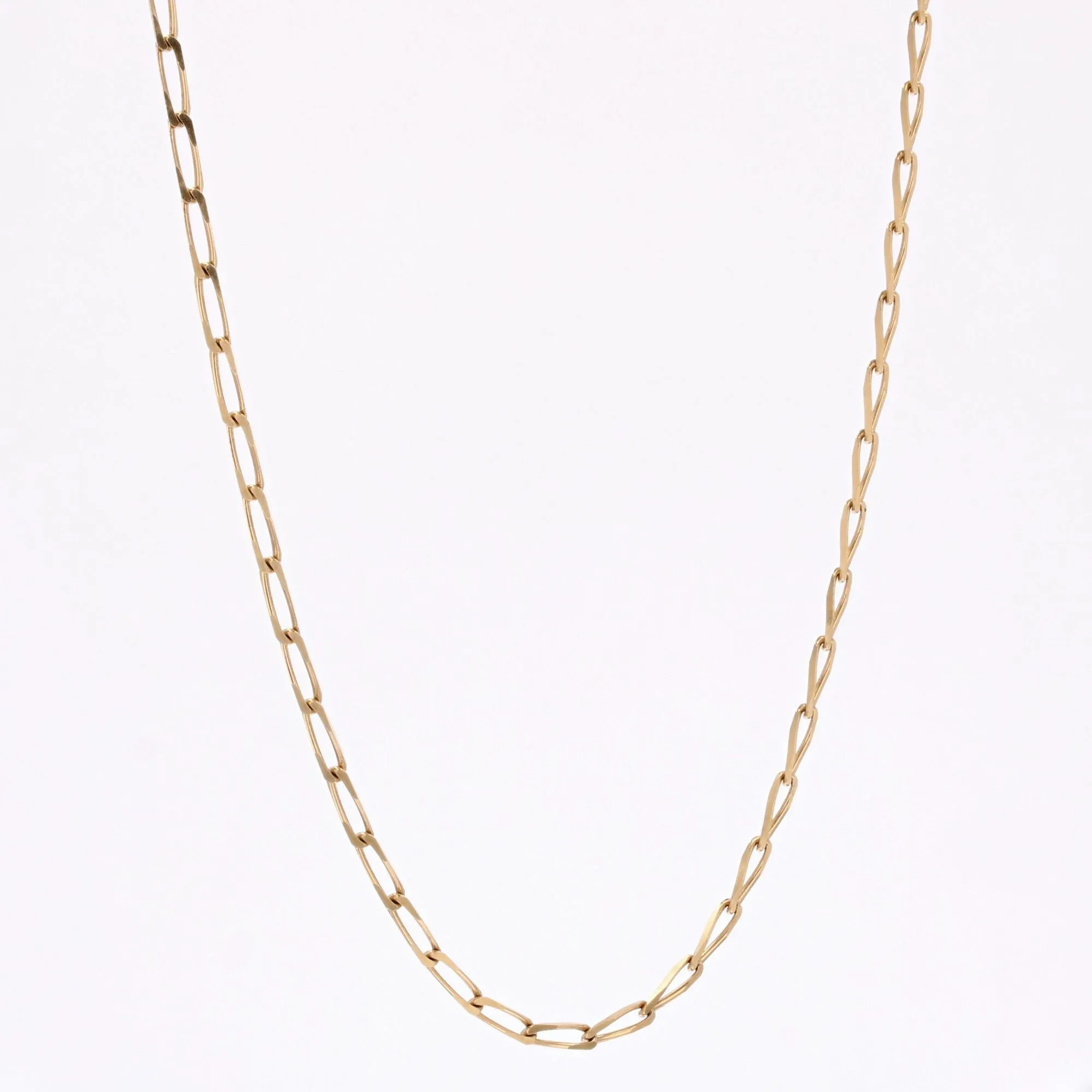 Chaine or jaune maille gourmette limée rectangulaire sold by 58 Facettes product image thumbnail 3