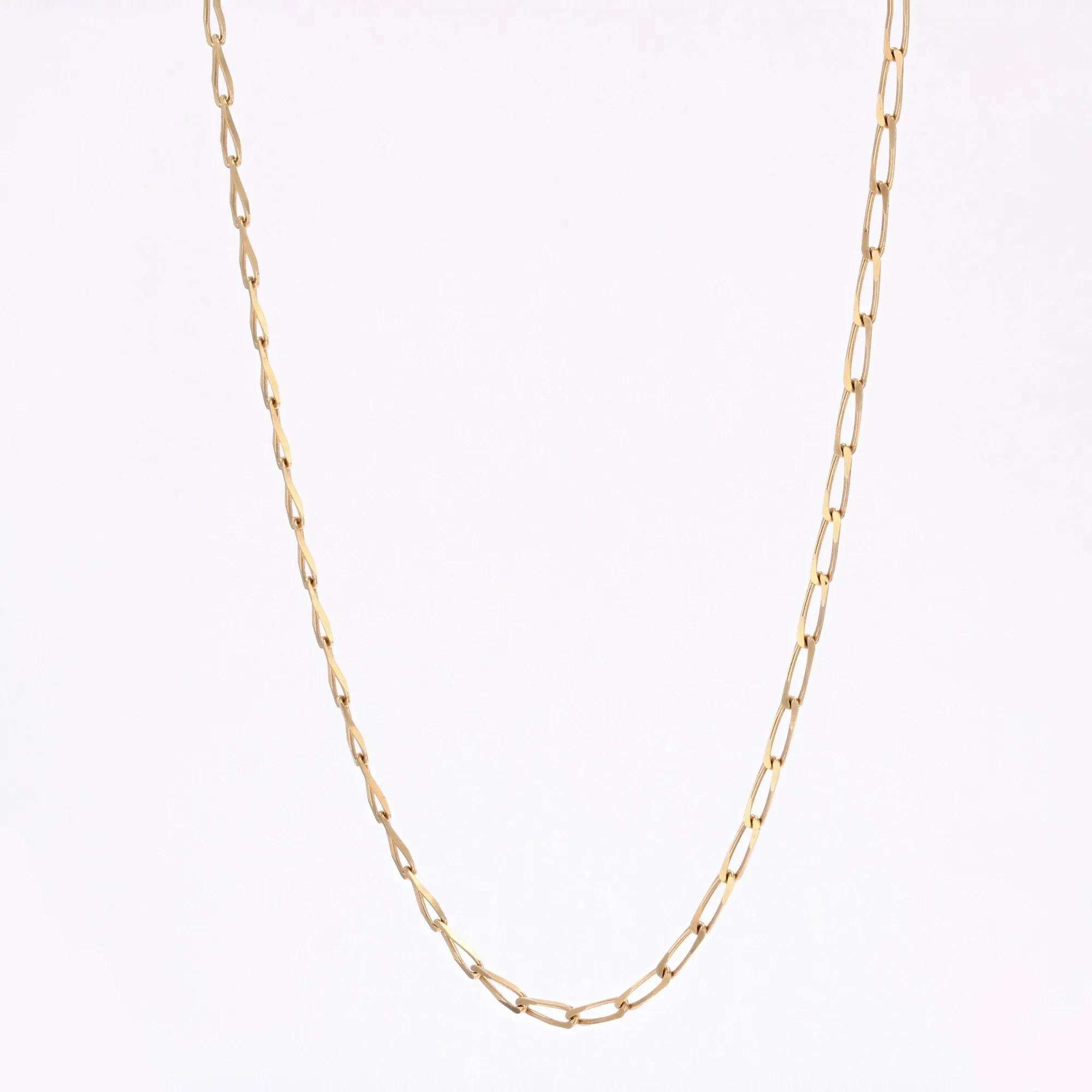 Chaine or jaune maille gourmette limée rectangulaire sold by 58 Facettes product image thumbnail 4