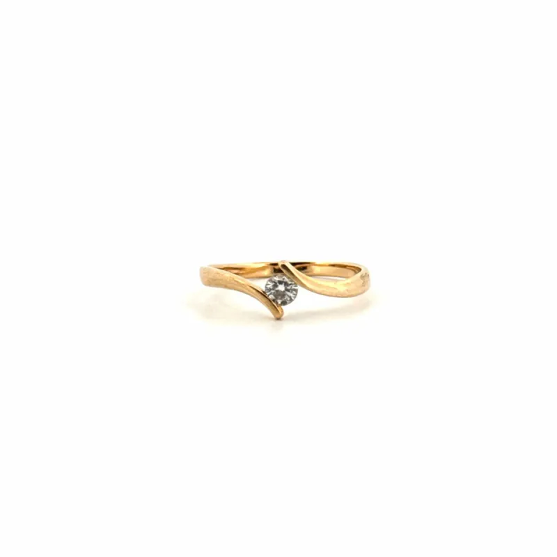 Solitaire or jaune et diamant sold by 58 Facettes