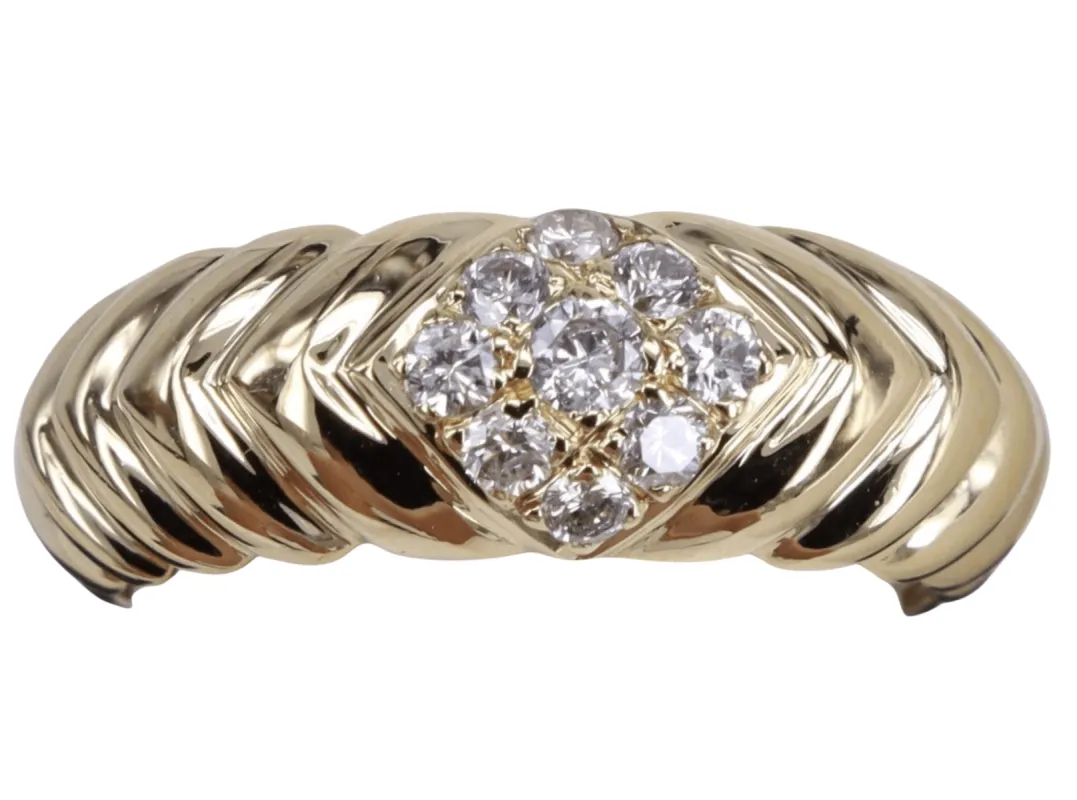 BULGARI - Bague en or jaune diamants d'inspiration vintage sold by 58 Facettes