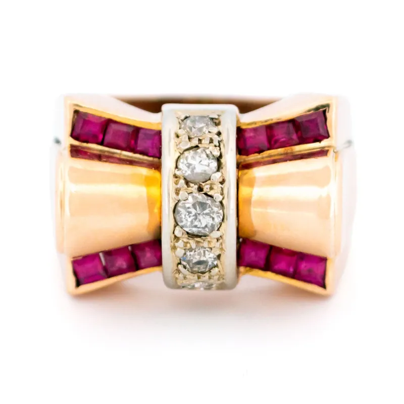 Bague Tank Diamant Rubis sold by 58 Facettes