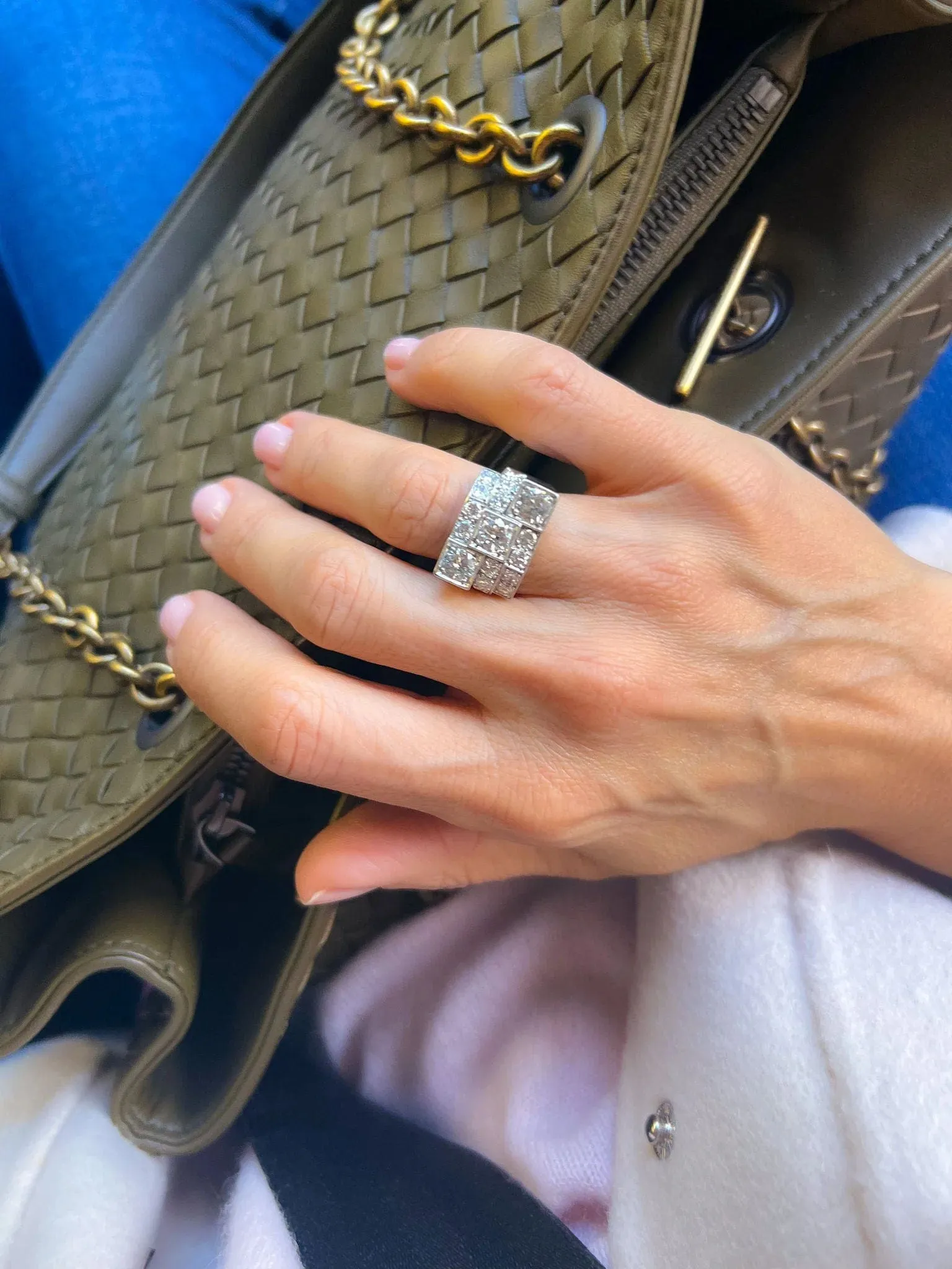 Bague Art Déco Diamants Platine sold by 58 Facettes product image thumbnail 4