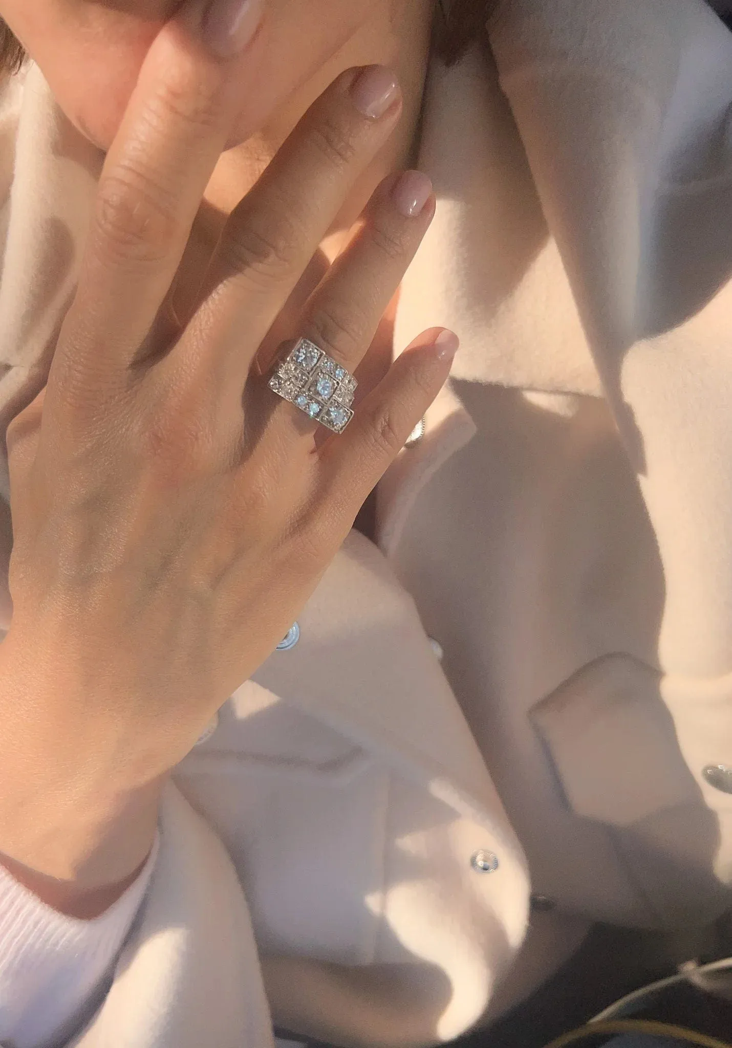 Bague Art Déco Diamants Platine sold by 58 Facettes product image thumbnail 2