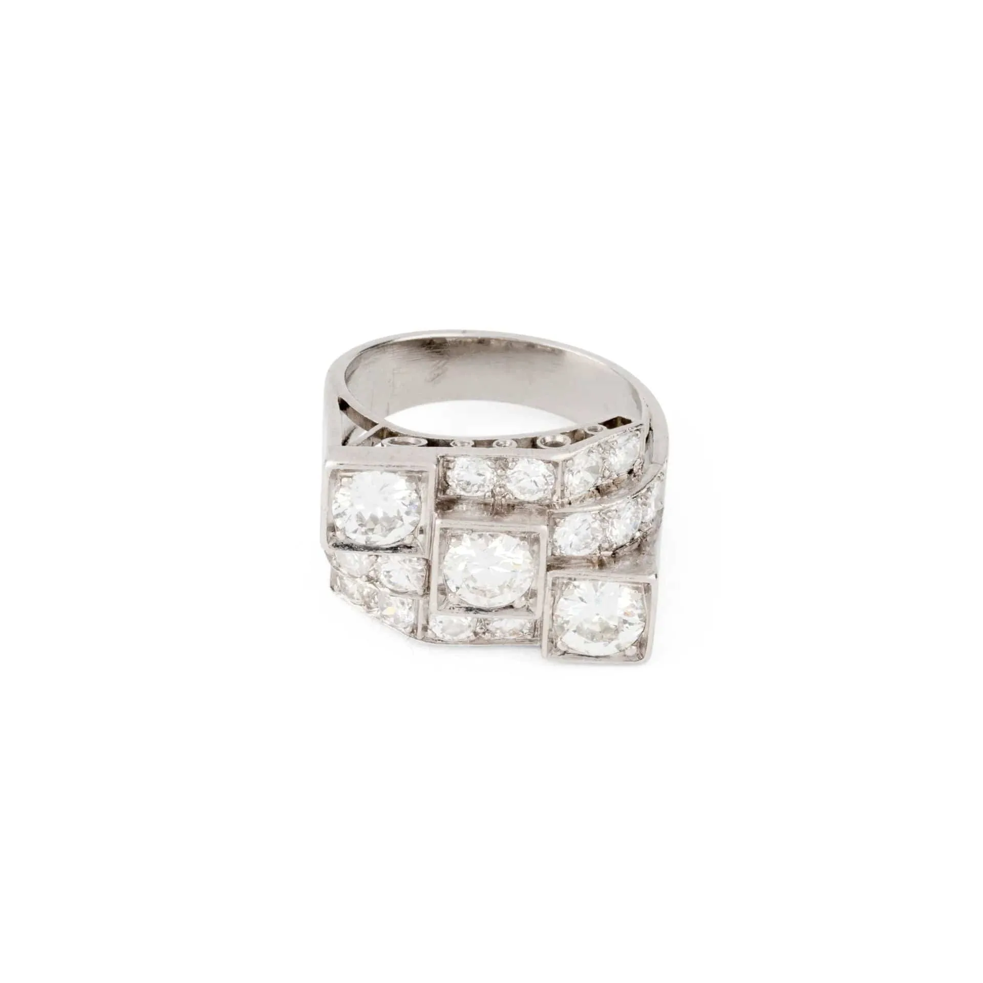Bague Art Déco Diamants Platine sold by 58 Facettes product image thumbnail 3