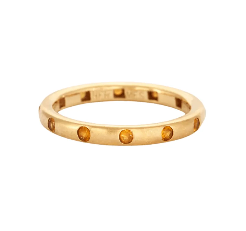 HERMES - Alliance en or jaune avec citrines sold by 58 Facettes