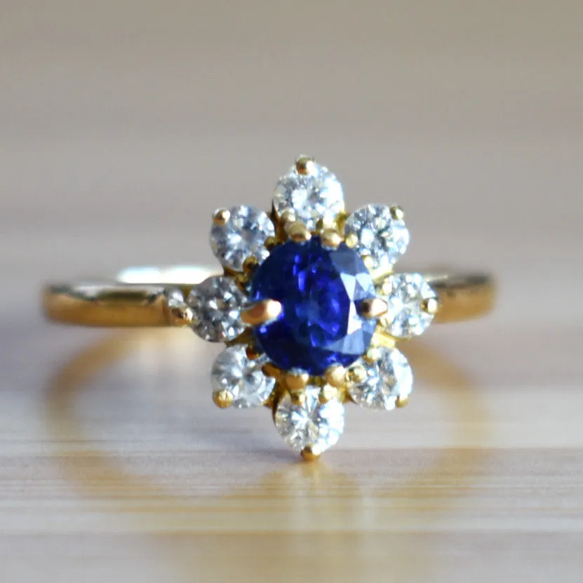 Bague Marguerite or jaune saphir diamants sold by 58 Facettes product image thumbnail 2