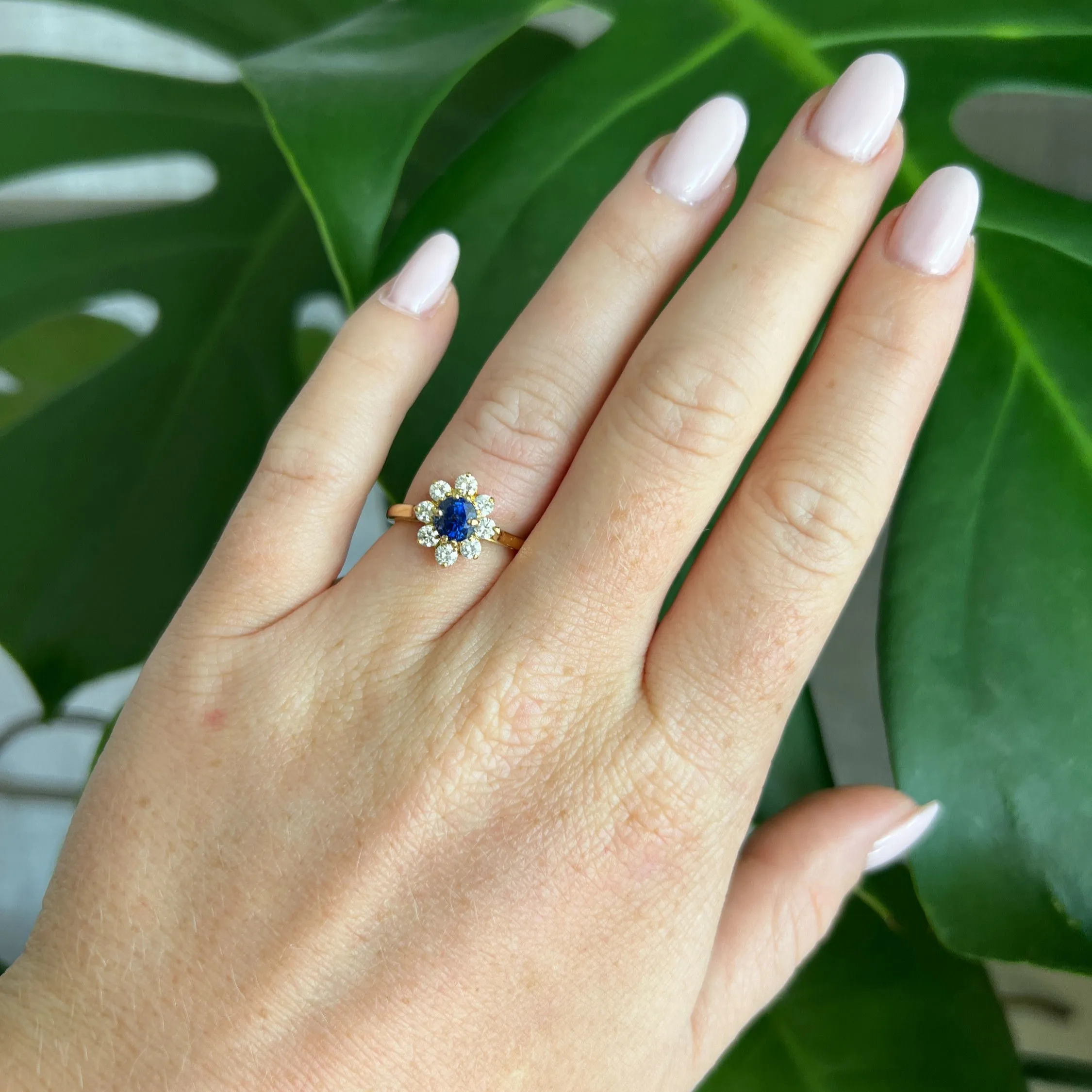 Bague Marguerite or jaune saphir diamants sold by 58 Facettes product image thumbnail 3