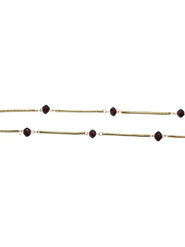 Collier vintage or et perles de grenat sold by 58 Facettes