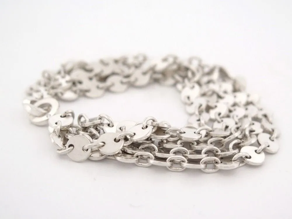 HERMES - Bracelet "Confettis" Argent 5 rangs sold by 58 Facettes product image thumbnail 5