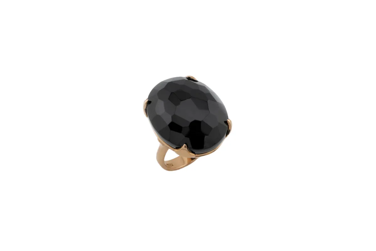 Bague en or jaune avec onyx sold by 58 Facettes