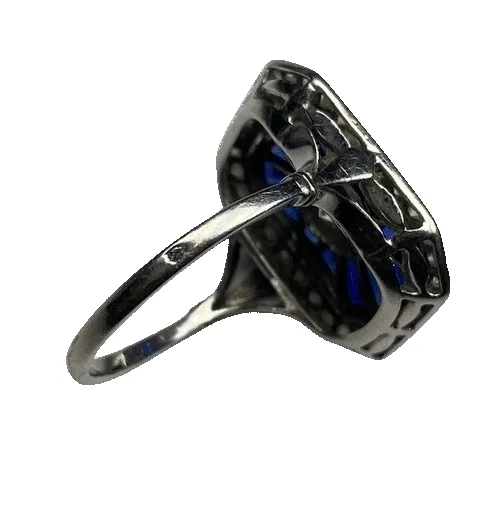 Bague Art déco en or jaune 18K, saphirs et diamants sold by 58 Facettes product image thumbnail 4
