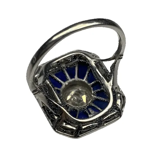 Bague Art déco en or jaune 18K, saphirs et diamants sold by 58 Facettes product image thumbnail 5