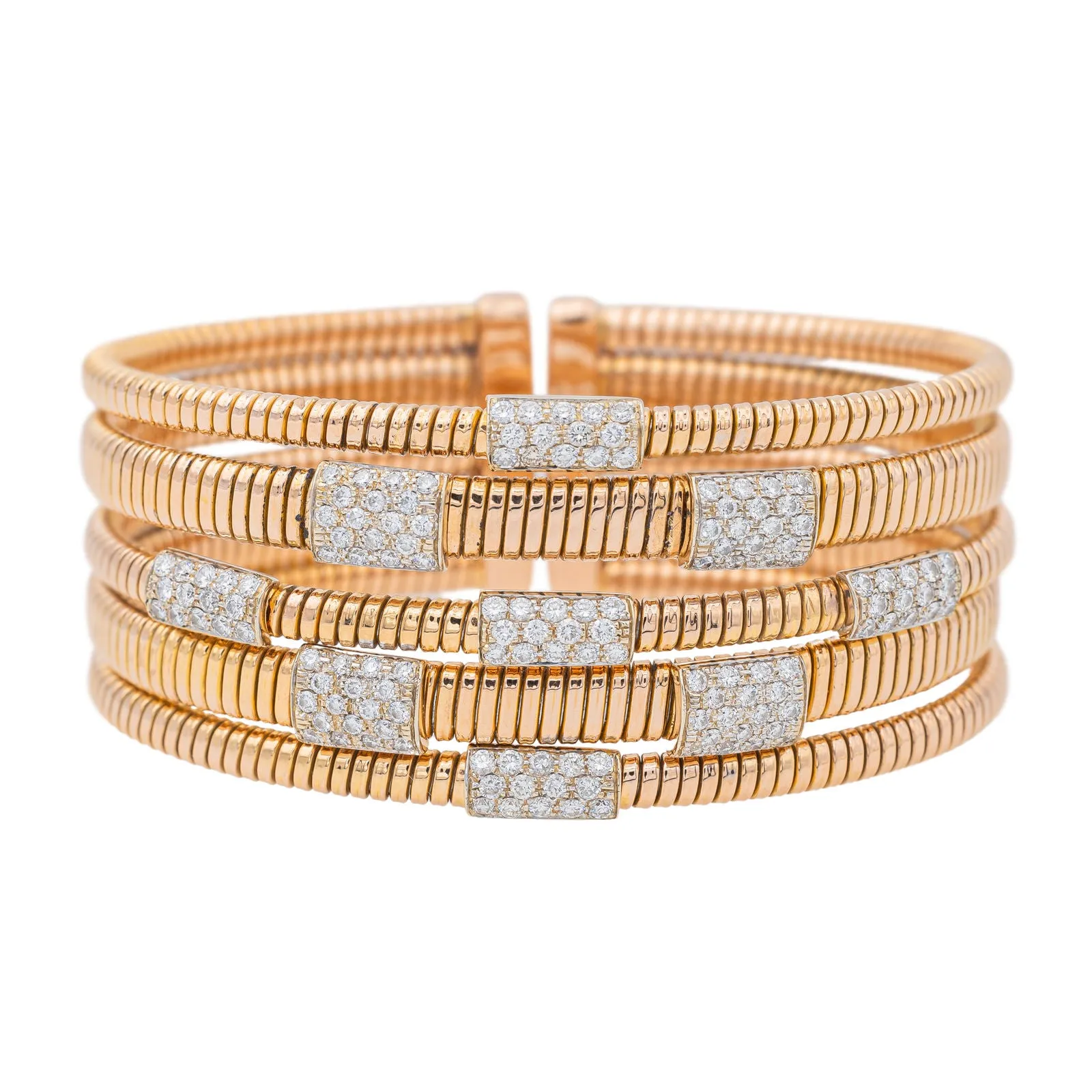 Bracelet Manchette Or rose Diamant sold by 58 Facettes