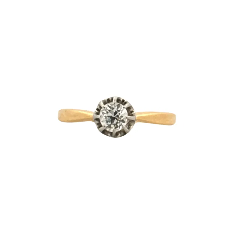 Solitaire Or Jaune diamant sold by 58 Facettes