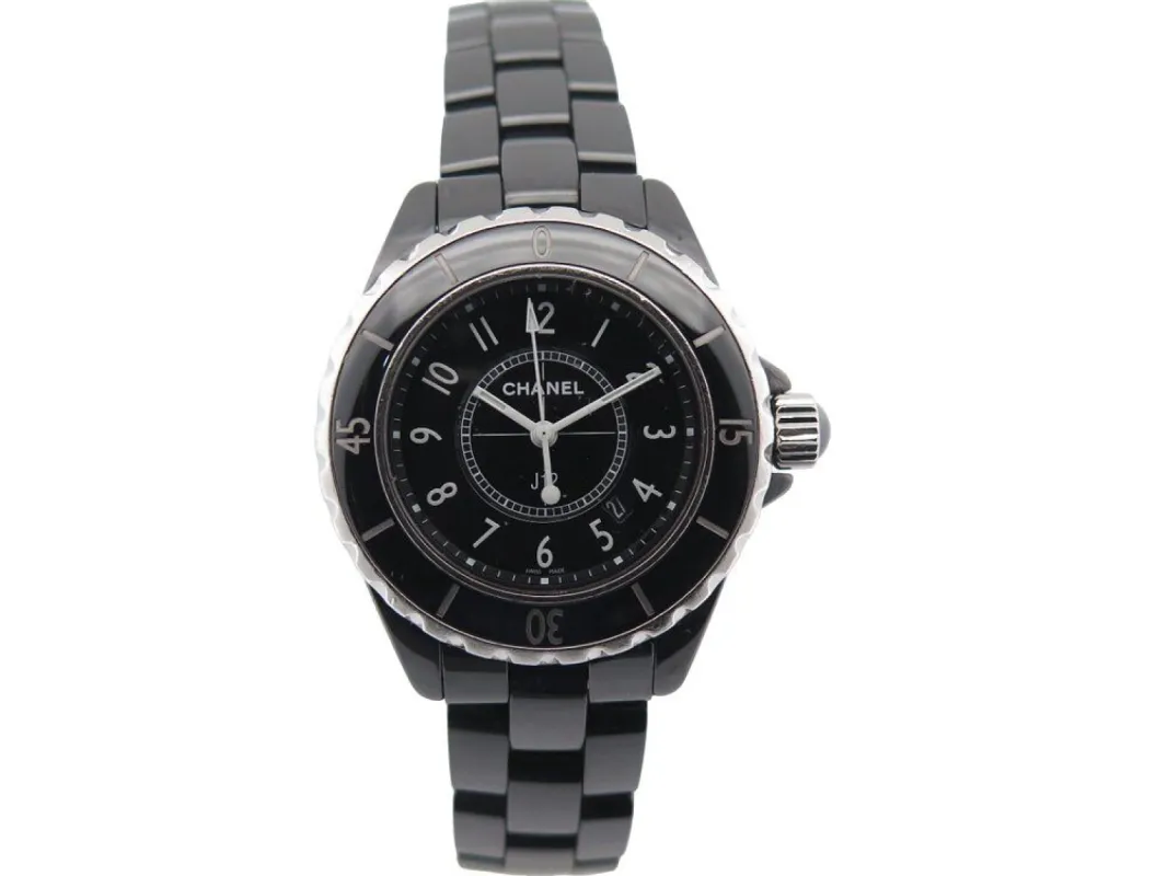montre CHANEL j12 intense black 33 mm ceramique noire + boite made by 58 Facettes
