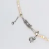 Collier ancien de perles de cultures blanches, fermoir diamants sold by 58 Facettes