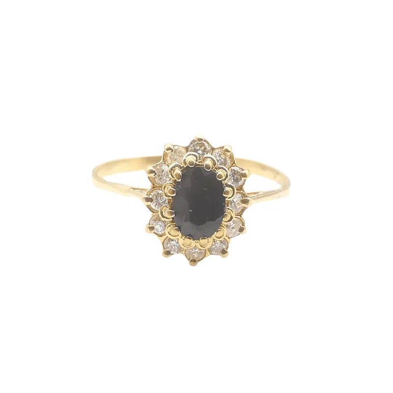 Bague marguerite Or jaune Saphir Diamants sold by 58 Facettes