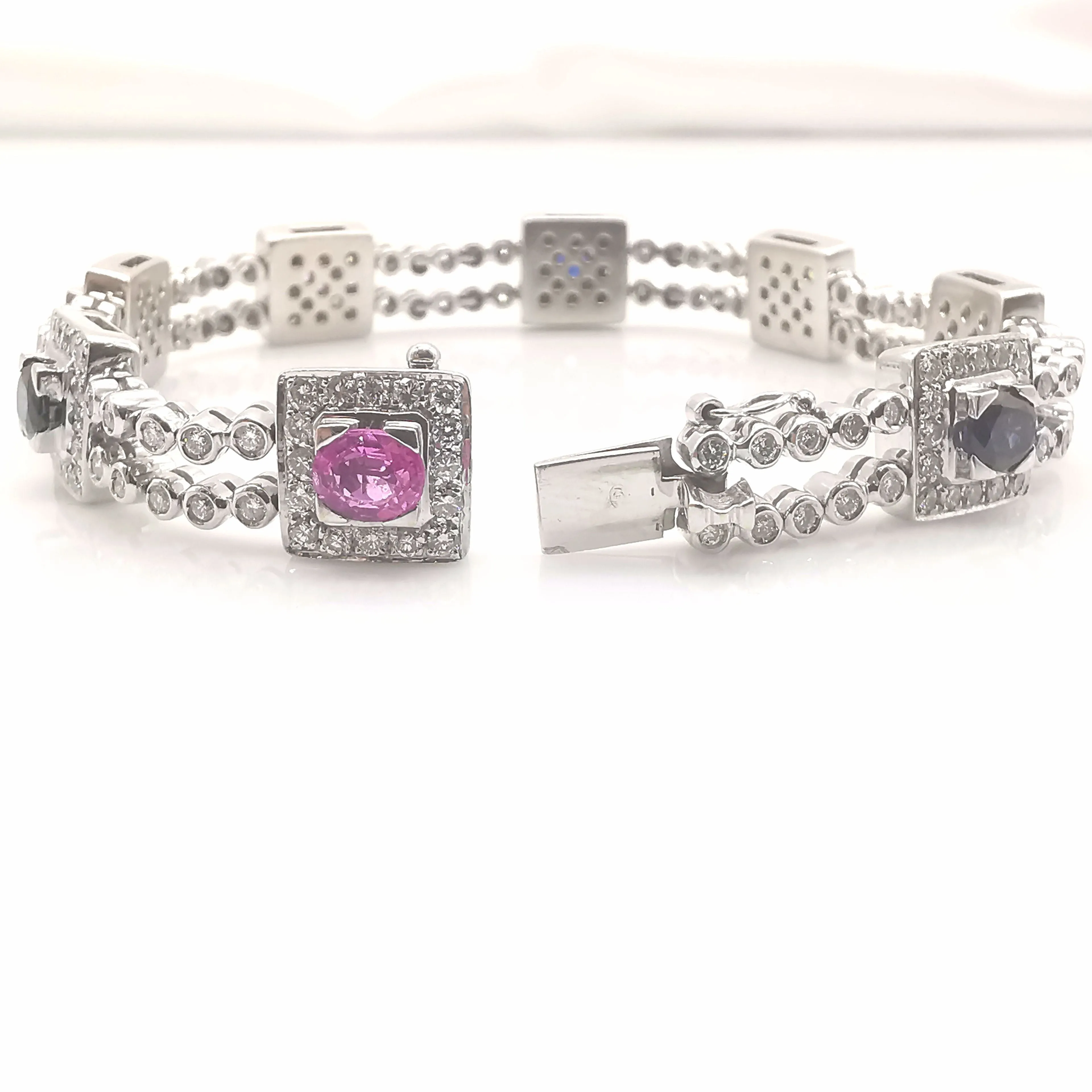 Bracelet or diamants et saphirs sold by 58 Facettes product image thumbnail 3